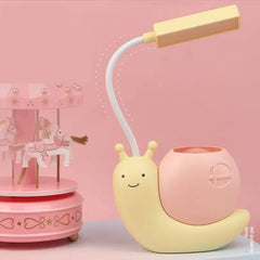 Cute Snail USB Desk Lamp with Pen Holder