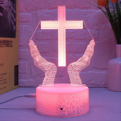 3D LED Cross Touch Light