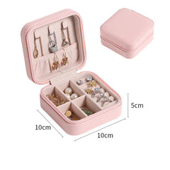 Compact PU Leather Jewelry Organizer