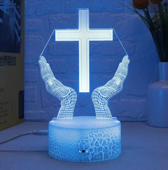 3D LED Cross Touch Light