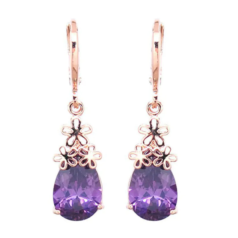Creative Water Drop Earrings with Zircon