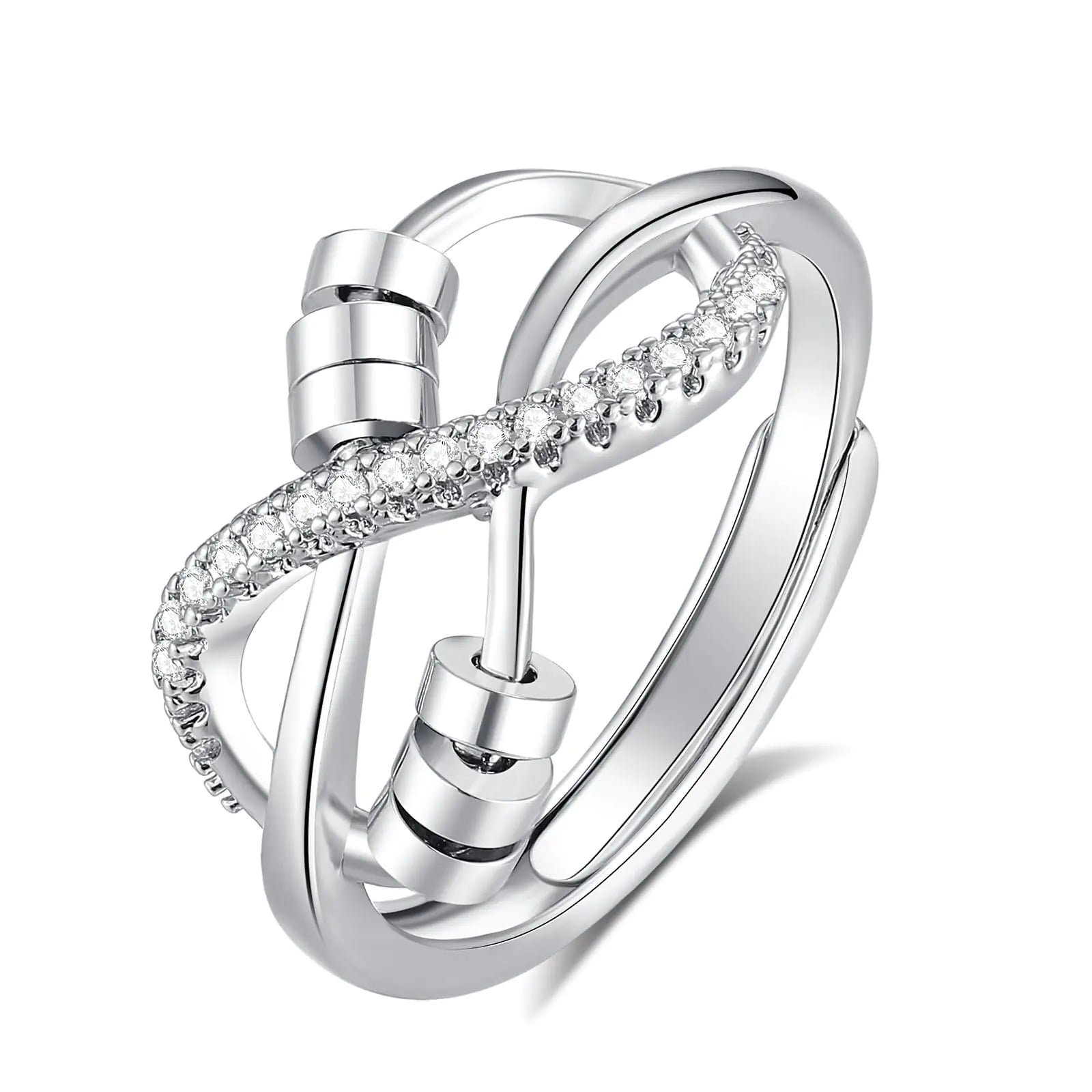 INFUSEU Infinity Knot Women's Fidget Ring
