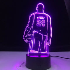 Basketball Star 3D LED Touch Table Lamp with Remote