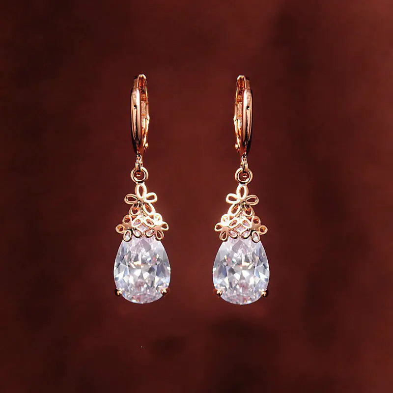 Creative Water Drop Earrings with Zircon