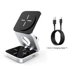 3 In 1 Foldable Magnetic Wireless Charger Stand For iPhone