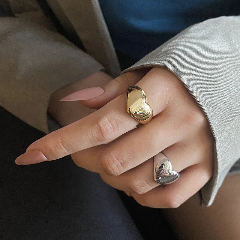 Women's Heart Gold Ring