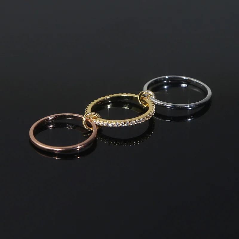 Tricolor Zircon Lantern Ring