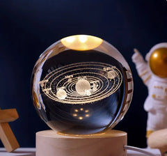 3D Inner Carving Luminous Crystal Ball Night Lamp