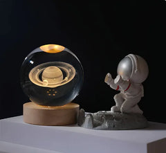3D Inner Carving Luminous Crystal Ball Night Lamp