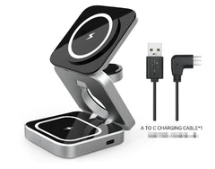3 In 1 Foldable Magnetic Wireless Charger Stand For iPhone