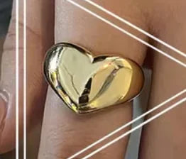 Women's Heart Gold Ring