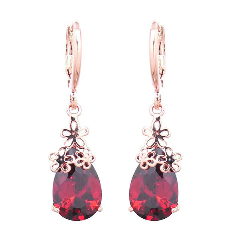 Creative Water Drop Earrings with Zircon