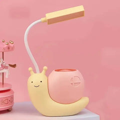 Cute Snail USB Desk Lamp with Pen Holder