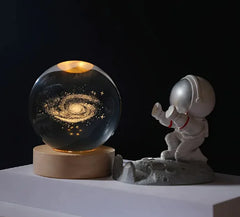 3D Inner Carving Luminous Crystal Ball Night Lamp