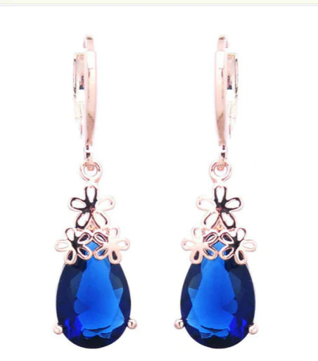 Creative Water Drop Earrings with Zircon
