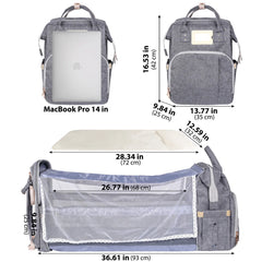 Chic Large Oxford Mom Backpack