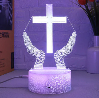 3D LED Cross Touch Light