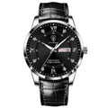 POEDAGAR Men's Luxury Leather Watch