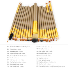 Professional Makeup Brush Set with Soft Synthetic Handles