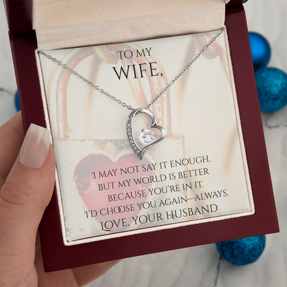 Valentine's Day Infinite Love Necklace - Gifts For Wife (Message 05)