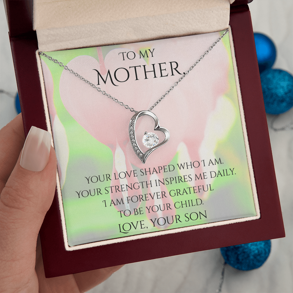 Valentine's Day Infinite Love Necklace - Gifts For Mother (From Son)