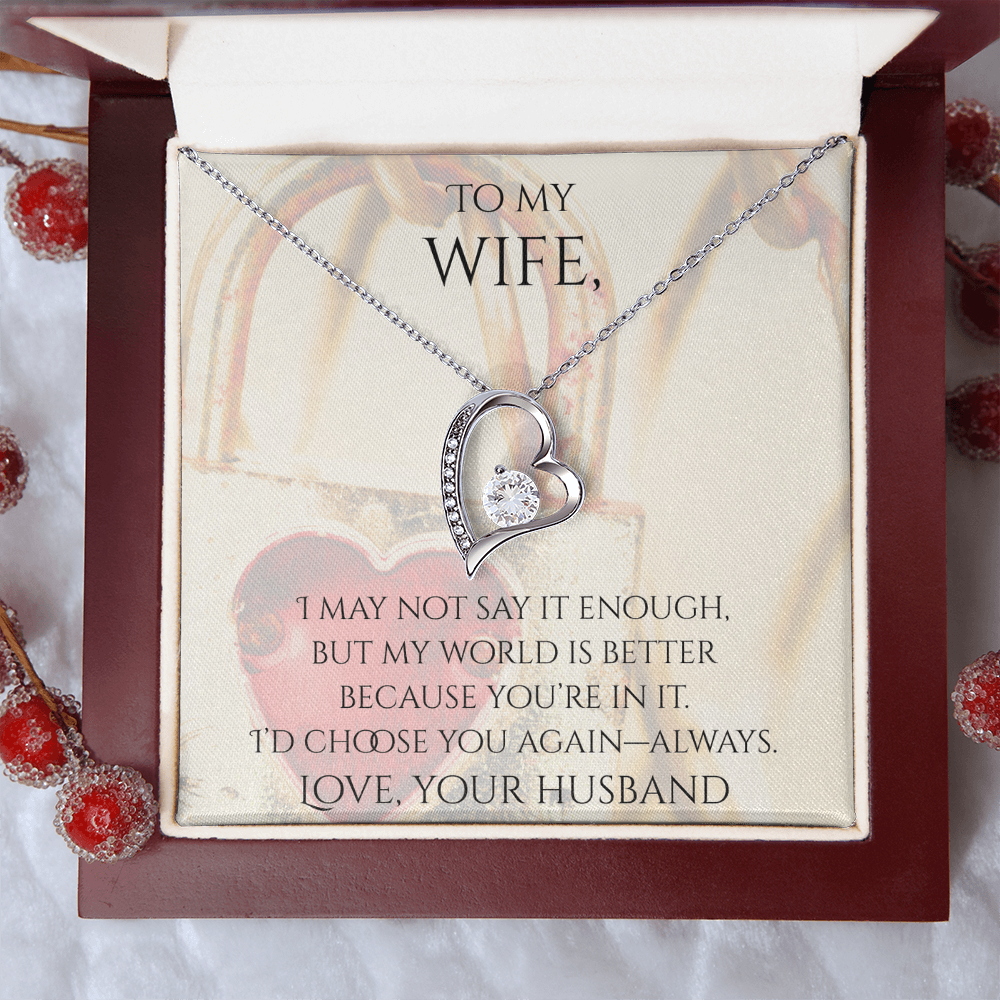Valentine's Day Infinite Love Necklace - Gifts For Wife (Message 05)
