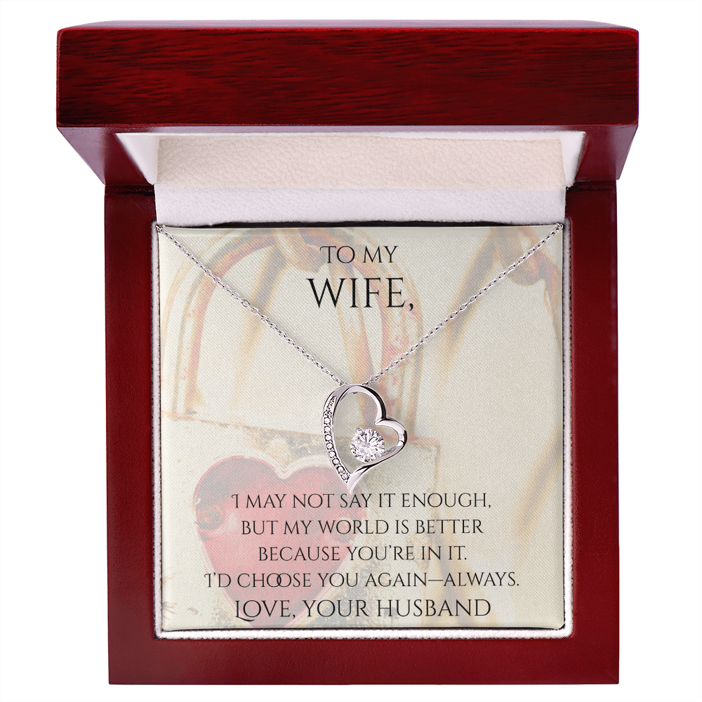 Valentine's Day Infinite Love Necklace - Gifts For Wife (Message 05)