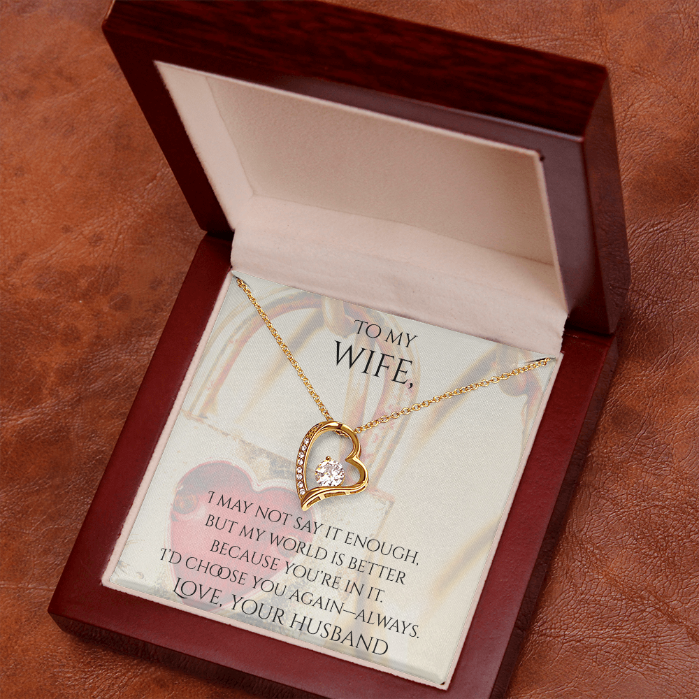 Valentine's Day Infinite Love Necklace - Gifts For Wife (Message 05)