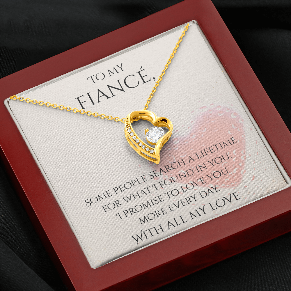 Valentine's Day Infinite Love Necklace - Gifts For Fiancé (Message 03)