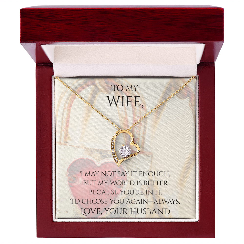Valentine's Day Infinite Love Necklace - Gifts For Wife (Message 05)