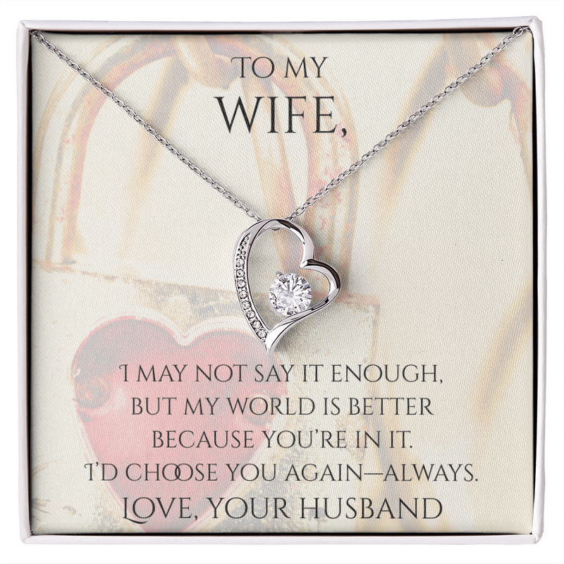 Valentine's Day Infinite Love Necklace - Gifts For Wife (Message 05)
