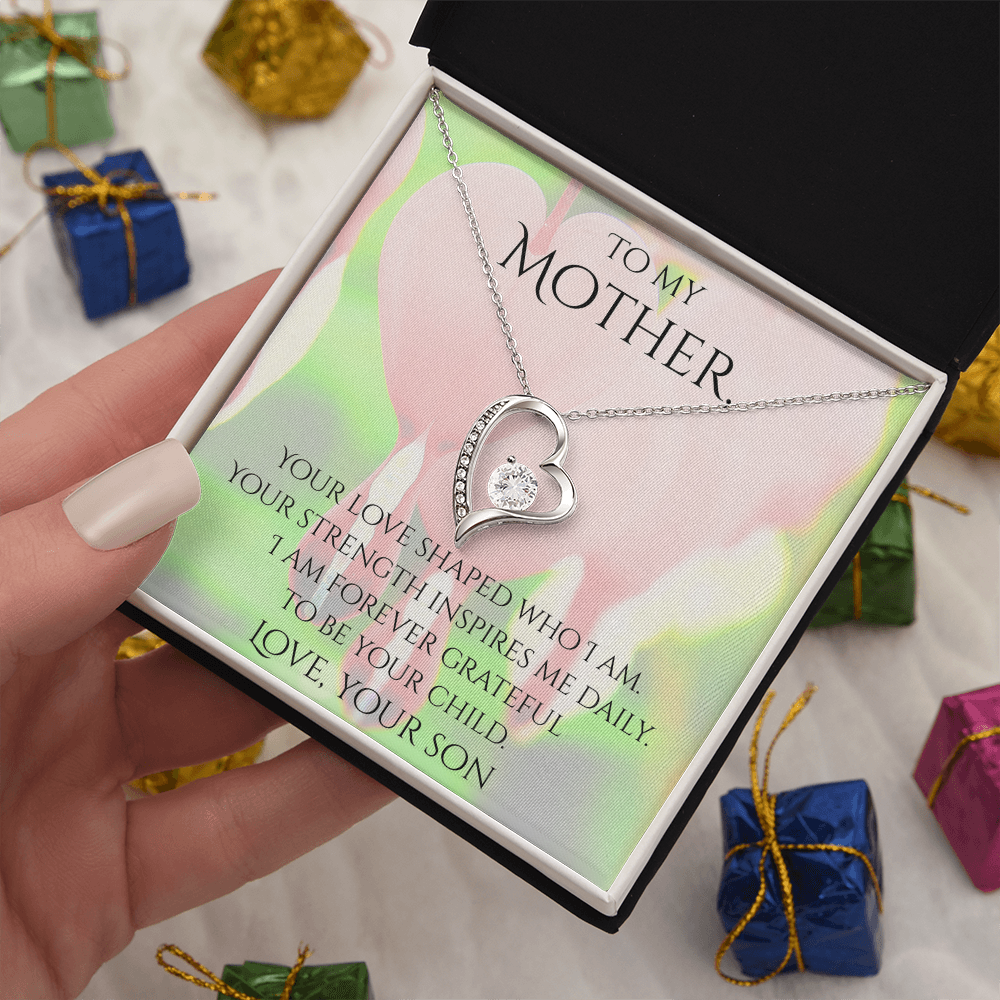 Valentine's Day Infinite Love Necklace - Gifts For Mother (From Son)