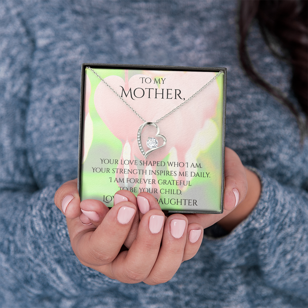 Valentine's Day Infinite Love Necklace - Gifts For Mother (From Daughter)