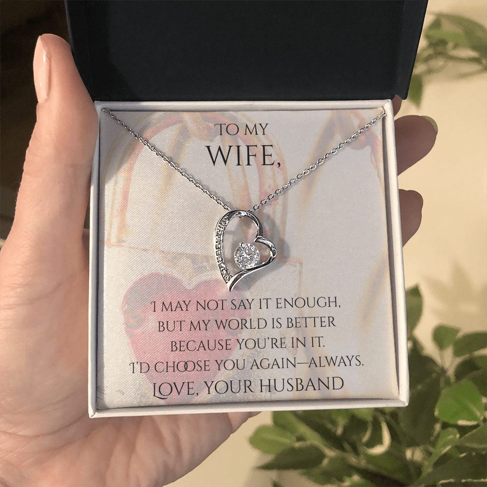 Valentine's Day Infinite Love Necklace - Gifts For Wife (Message 05)