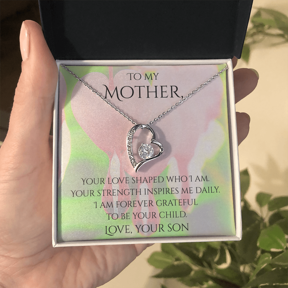 Valentine's Day Infinite Love Necklace - Gifts For Mother (From Son)
