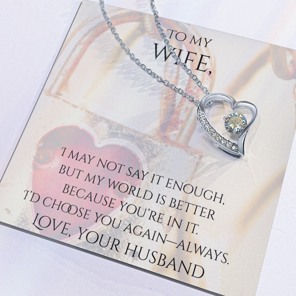 Valentine's Day Infinite Love Necklace - Gifts For Wife (Message 05)