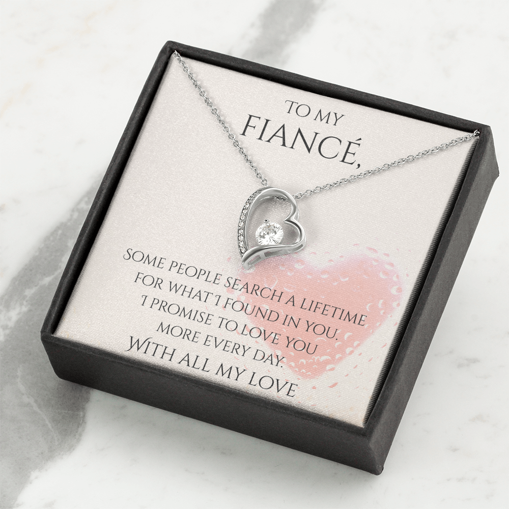 Valentine's Day Infinite Love Necklace - Gifts For Fiancé (Message 03)