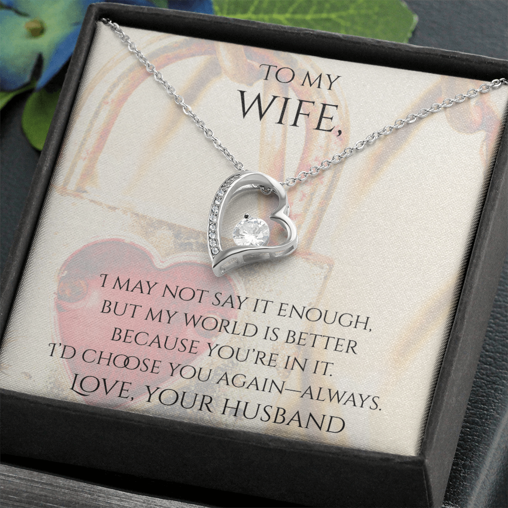 Valentine's Day Infinite Love Necklace - Gifts For Wife (Message 05)