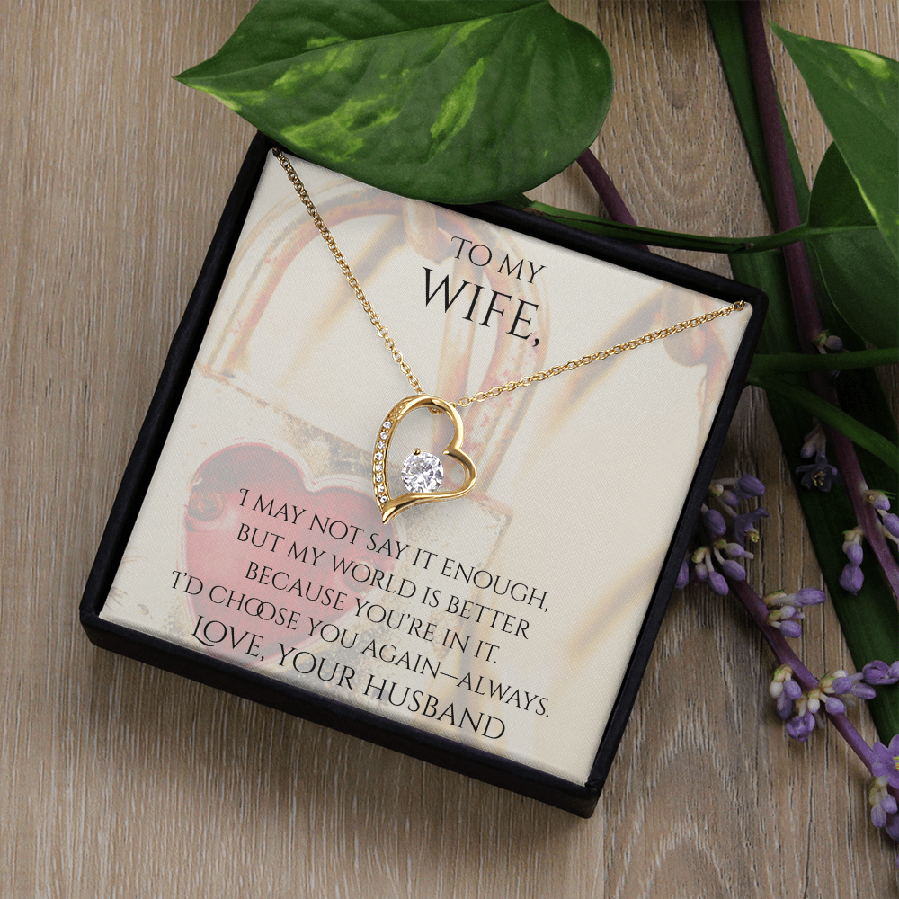 Valentine's Day Infinite Love Necklace - Gifts For Wife (Message 05)