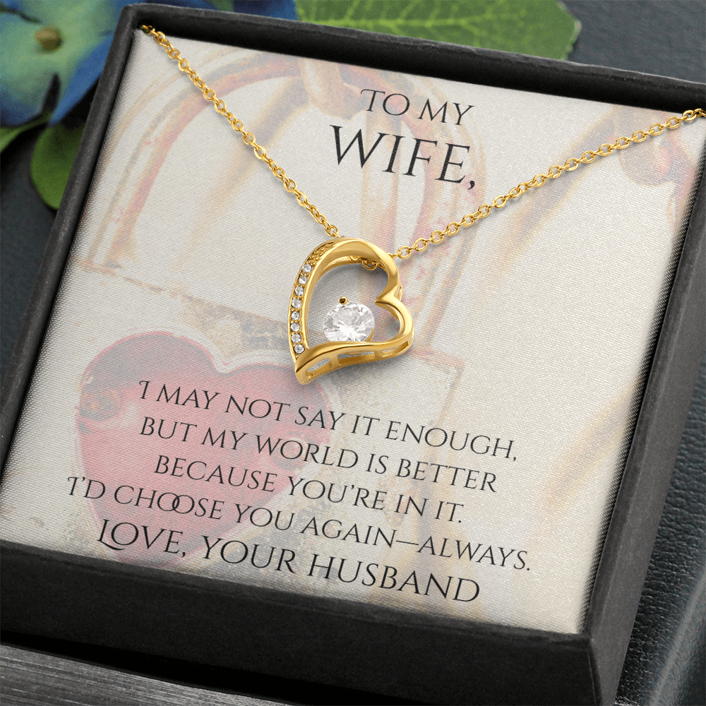 Valentine's Day Infinite Love Necklace - Gifts For Wife (Message 05)