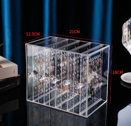Transparent Jewelry Storage Box Organizer