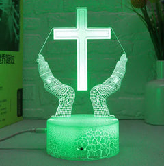 3D LED Cross Touch Light