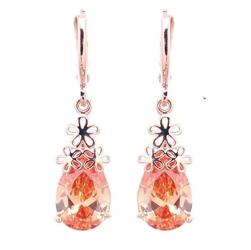 Creative Water Drop Earrings with Zircon