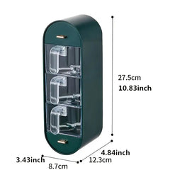 Wall-mounted Multi-compartment Seasoning Storage Box