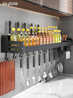 Wall-Mounted Multi-Functional Kitchen Storage Rack