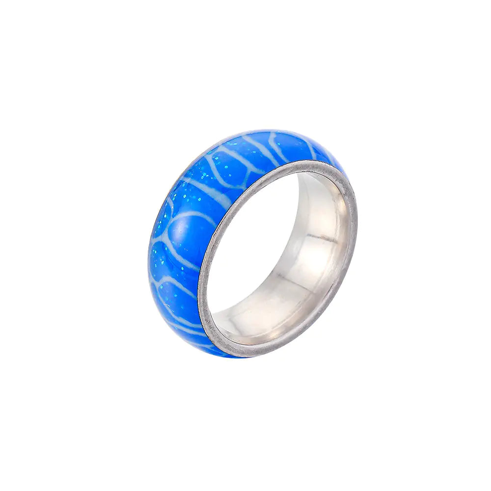 Glowing Stainless Steel Ring
