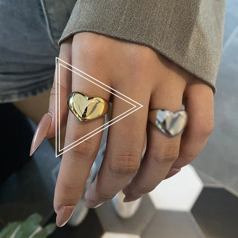 Women's Heart Gold Ring