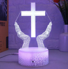 3D LED Cross Touch Light