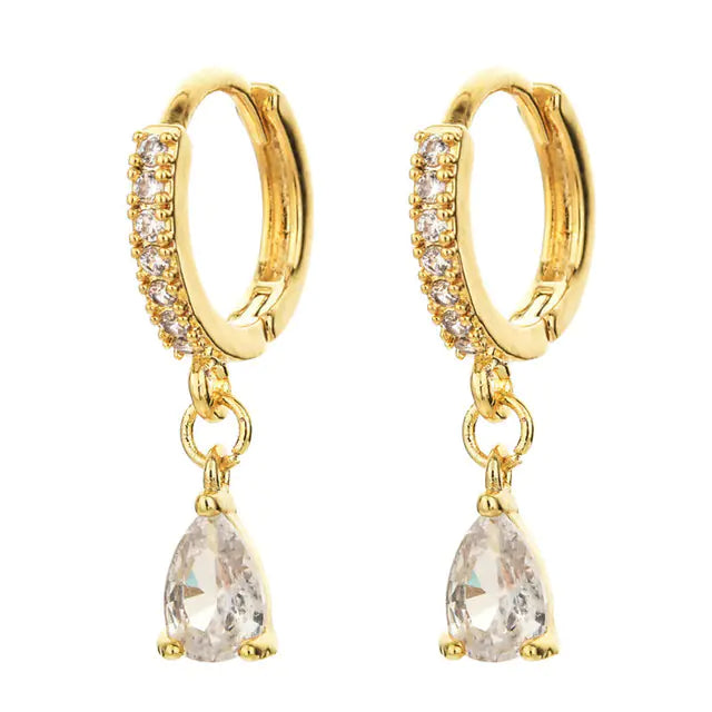 Women's Zirconia Water Drop Earrings