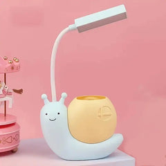 Cute Snail USB Desk Lamp with Pen Holder